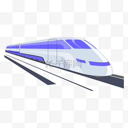 列车开过图片_手绘春运动车高铁插画装饰