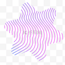 线性几何图形图片_矢量手绘海星线性线条图形