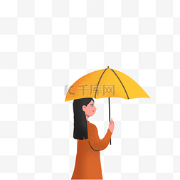 人打雨伞图片_卡通小女孩打着伞免抠图