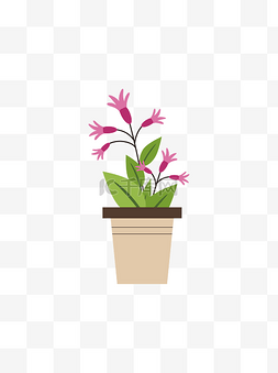 卡通手绘花卉植物盆栽可商用元素
