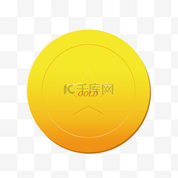 黄色圆形金币