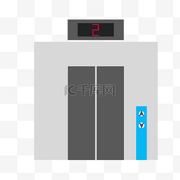 电梯图片_矢量图灰色的电梯
