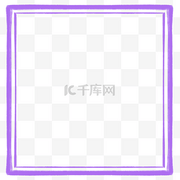 紫色双层蜡笔边框素材