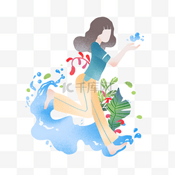 插画萤火虫图片_立夏萤火虫的插画