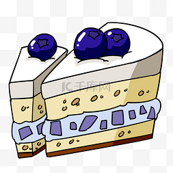 夹心水果蓝莓蛋糕