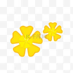黄色迷你描边花瓣