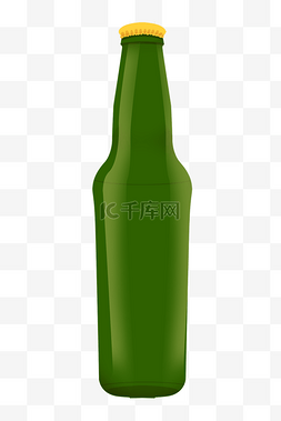 绿色瓶子图片_手绘绿色瓶子插画