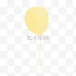 黄色气球气球图片_一个淡黄色的小气球