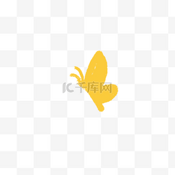 可爱虫子图片_黄色的蝴蝶免抠图