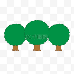 绿色环保矢量图片_卡通树林绿树装饰图案元素