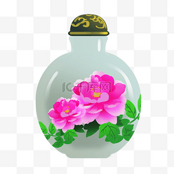花朵的瓷瓶中国风