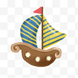 欧式帆船图片_彩条欧式帆船