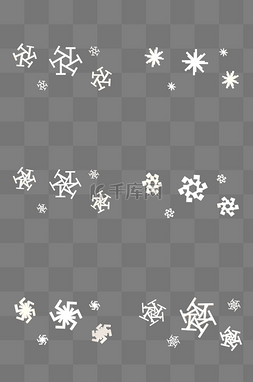冬日立体雪花图片_C4D立体白色漂浮雪花合集