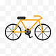 手绘黄色自行车插画