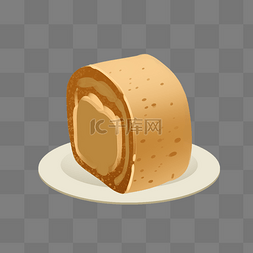 一块栗子蛋糕卷