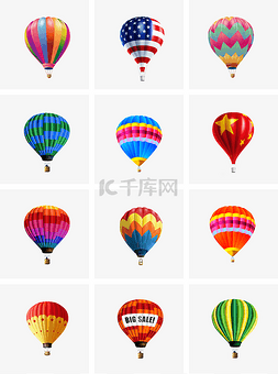 飞翔热气球图片_通用节日多彩真实风活动宣传热气