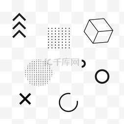 几何图片_黑色几何不规则图形免抠元素