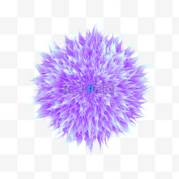 毛胚纹理图片_渐变色紫色曼陀罗可爱毛毛球花朵