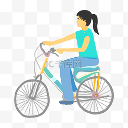  骑自行车女孩 