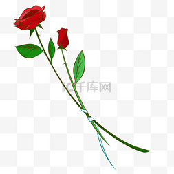 玫瑰花与爱情图片_卡通手绘玫瑰花插画
