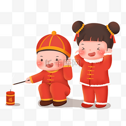 新年新年鞭炮图片_新年小孩放鞭炮迎新年