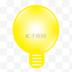 创意灯泡想法图片_矢量卡通黄色灯泡
