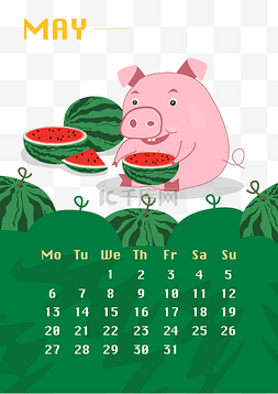 大猪猪图片_矢量猪猪季节日历
