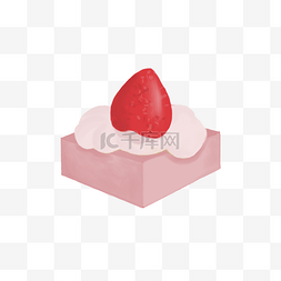 蛋糕图片_手绘蛋糕通用词草莓蛋糕