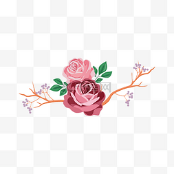 玫瑰花瓣矢量素材图片_矢量手绘卡通花朵