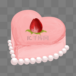 心形蛋糕图片图片_手绘心形蛋糕插画