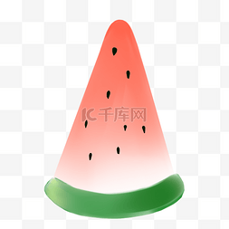 水果的简笔画图片_一片三角的西瓜免抠图