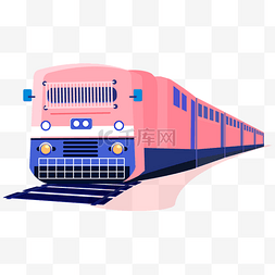 一节列车图片_一个正在前行载满旅客的列车免扣
