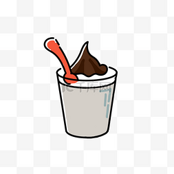 卡通冰淇淋饮料图片_雪顶咖啡卡通png素材