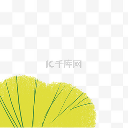 黄色的草丛图片_卡通黄色的草丛植物免扣图