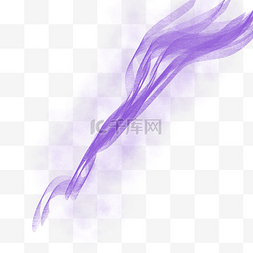 紫色喷溅图片_紫色动感烟雾意境烟雾元素