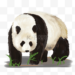 奋力前行图片_仿真大熊猫动物PNG免抠图