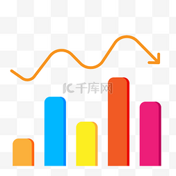 彩色手绘商务图图片_矢量图彩色柱状图