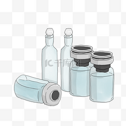 护士开药图片_手绘医疗主题针剂药卡通插画