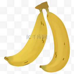 乳白素材图片_水果两只香蕉