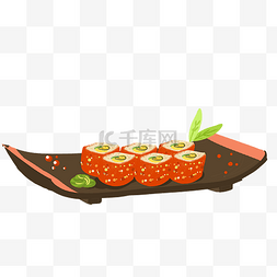 美味食物寿司手绘插画