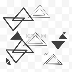 灰色三角形漂浮元素