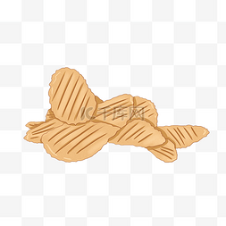 薯片零食装饰插画