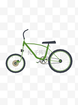 简约单车图片_简约扁平卡通中小学生开学自行车