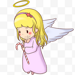 天使涂鸦图片_天使圣诞节庆祝手绘插画