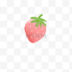 粉色水果图片_水彩风粉红色草莓PNG