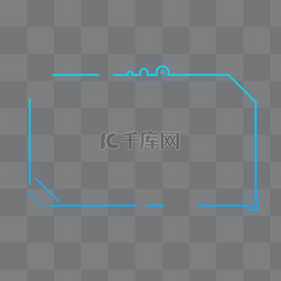 外框边框图片_科技现代蓝色渐变发光圆环状科技
