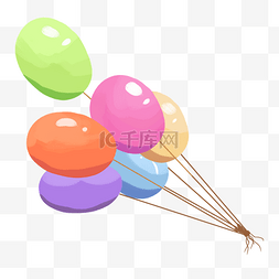 儿童玩具气球插画