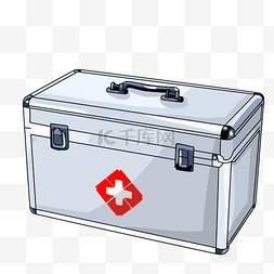 十字白色图片_白色的医疗箱手绘插画