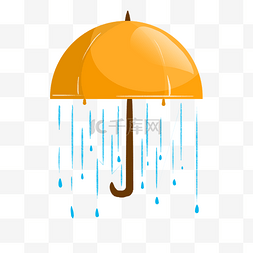 手绘彩色雨滴图片_手绘彩色雨伞