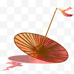 油纸伞中国风图片_中国风复古红色油纸伞